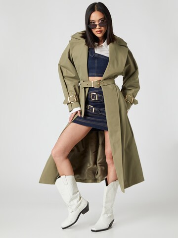 Hoermanseder x About You Between-seasons coat 'Fee' in Green