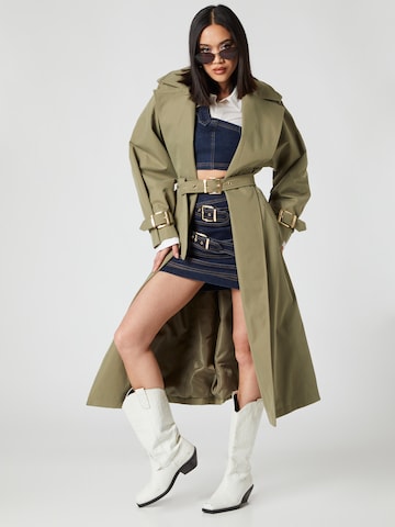 Hoermanseder x About You Between-Seasons Coat 'Fee' in Green