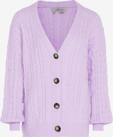 aleva Knit Cardigan in Purple: front