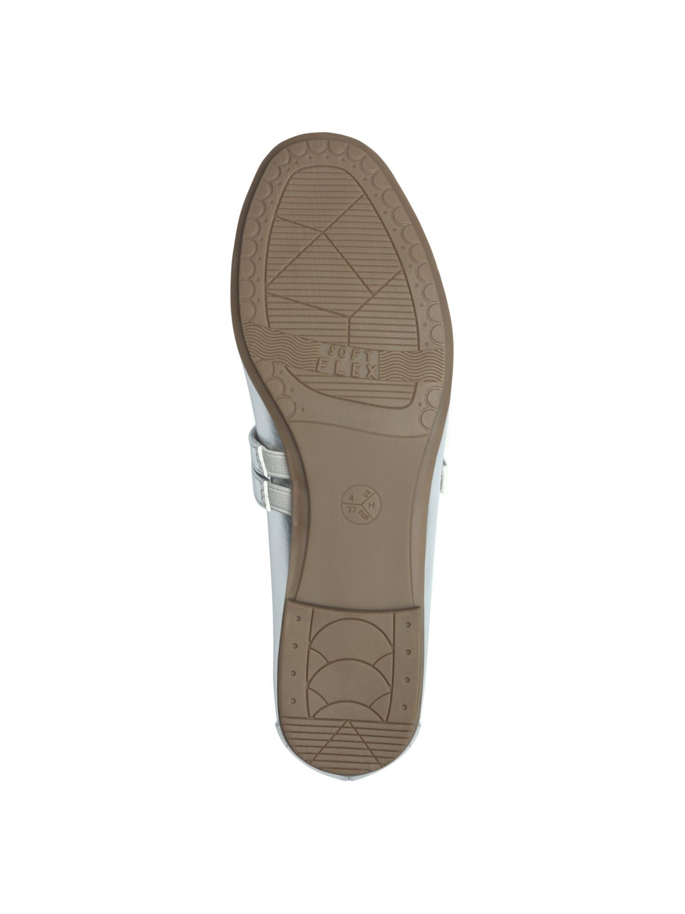 JANA Ballerina met riempjes in Zilver