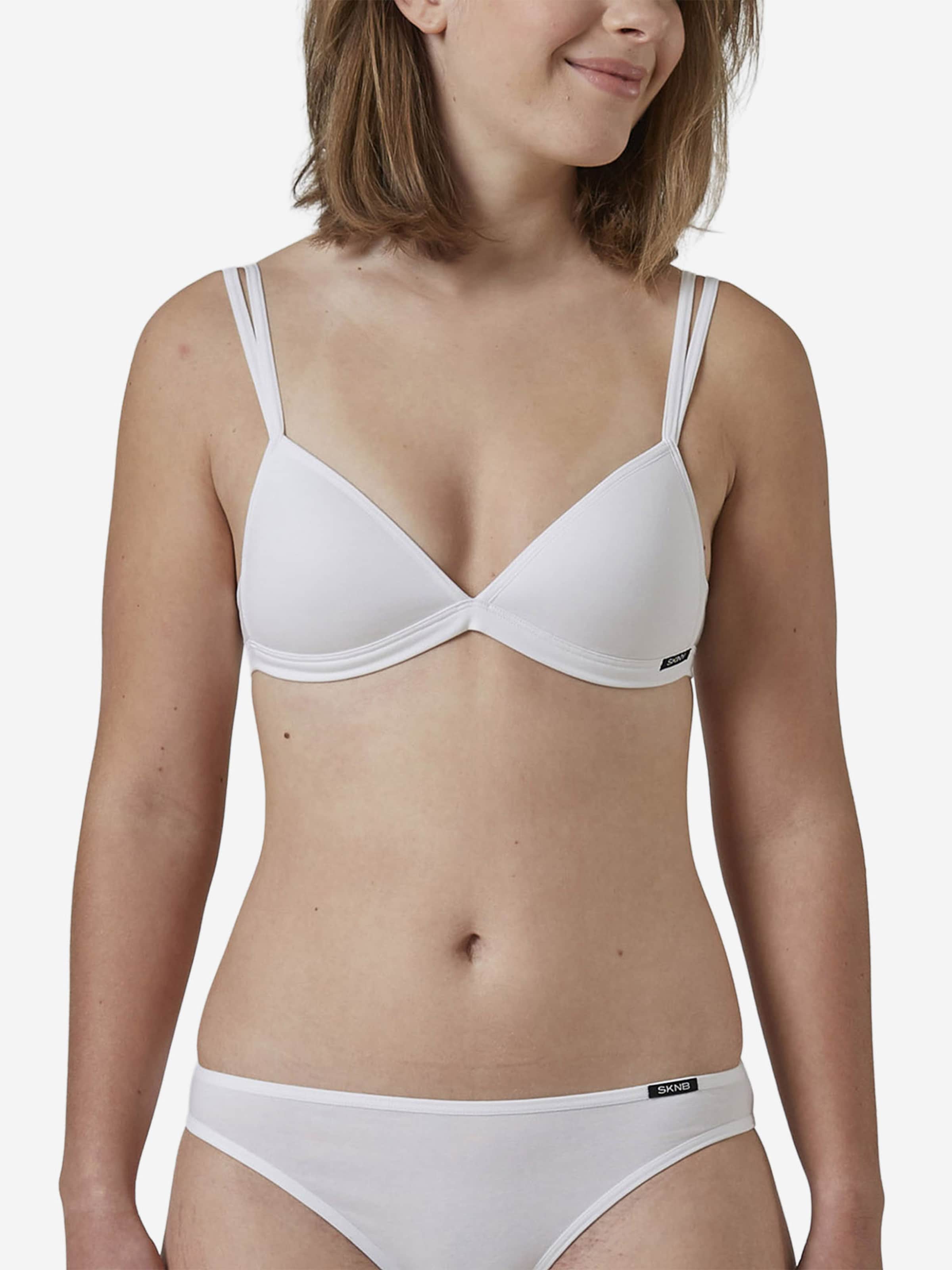 Triangle Soutien-gorge ' Cotton Essentials ' Skiny en blanc : devant
