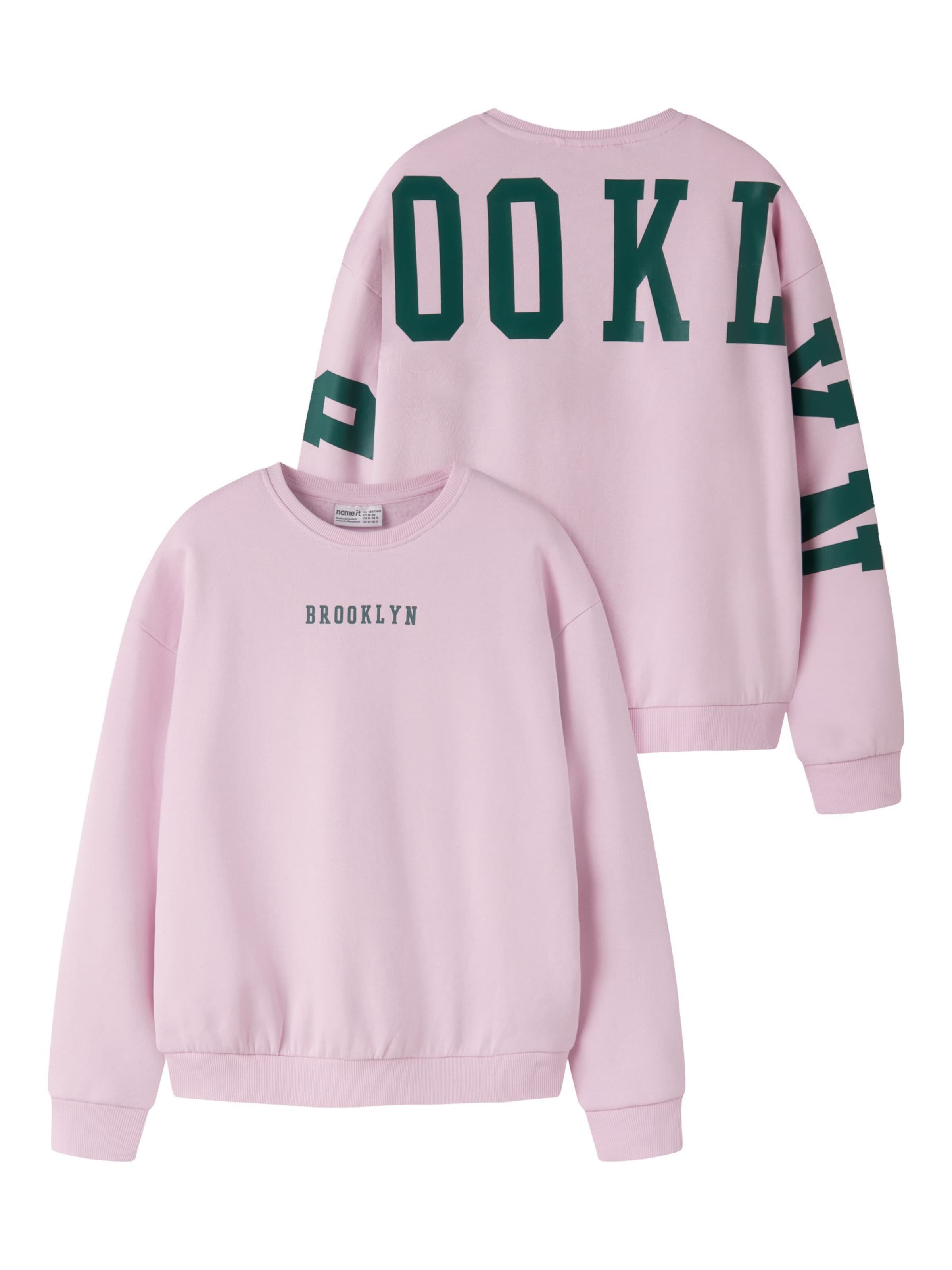 NAME IT Sweat-shirt en 146-152 en rose / noir, Vue avec produit