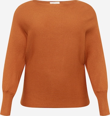 ONLY Curve Sweter 'ADALINE' w kolorze brązowy: przód