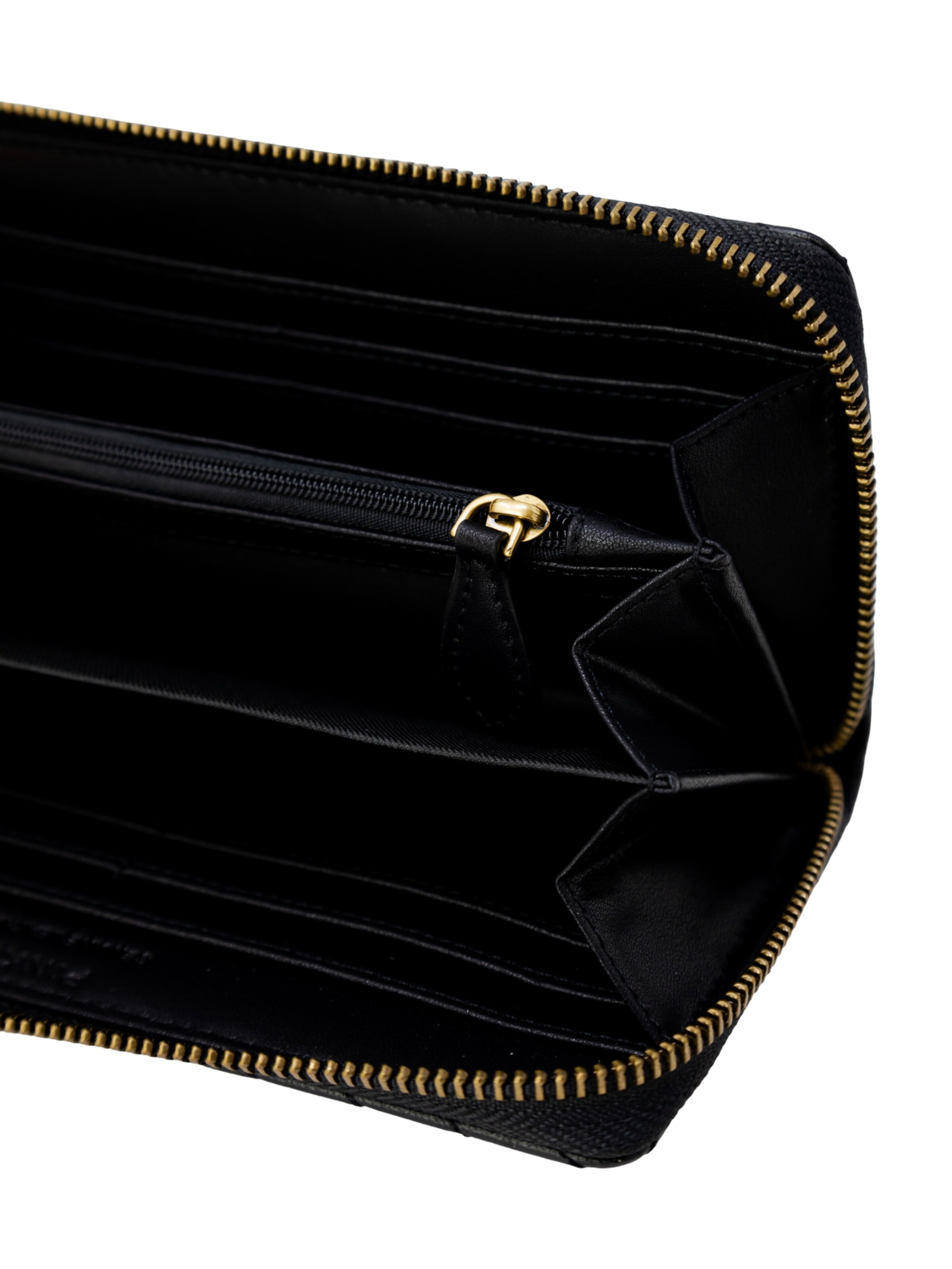 Portamonete 'RYDER ZIP AROUND SHEEP NAPPA CHEVRON 100250 A0GK' di PINKO in nero