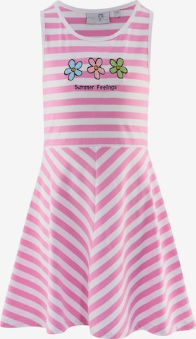 happy girls Mekko värissä vaaleanpunainen: etupuoli