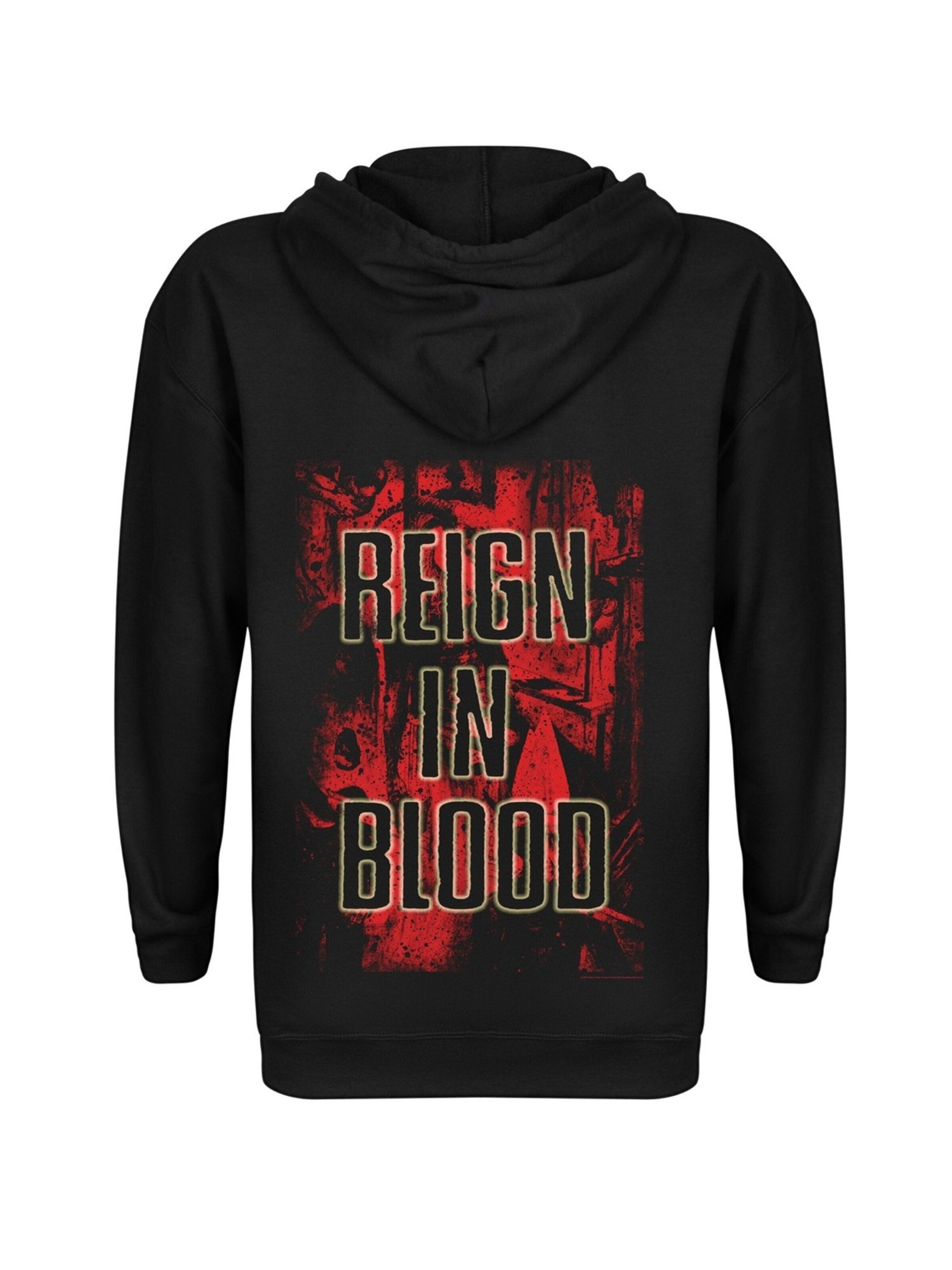 Slayer Bluzka sportowa 'Slayer Reign in Blood Logo Zip-up Kapuzenpullover' w kolorze czarny