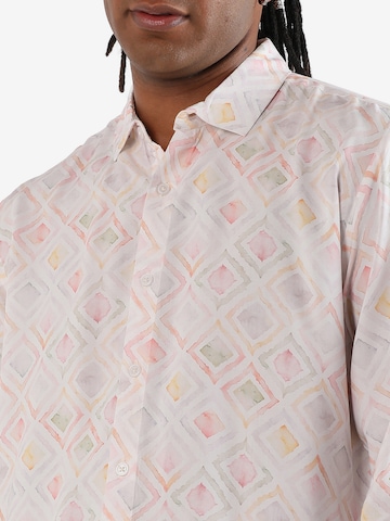 Campus Sutra Comfort fit Button Up Shirt 'Declan' in Pink