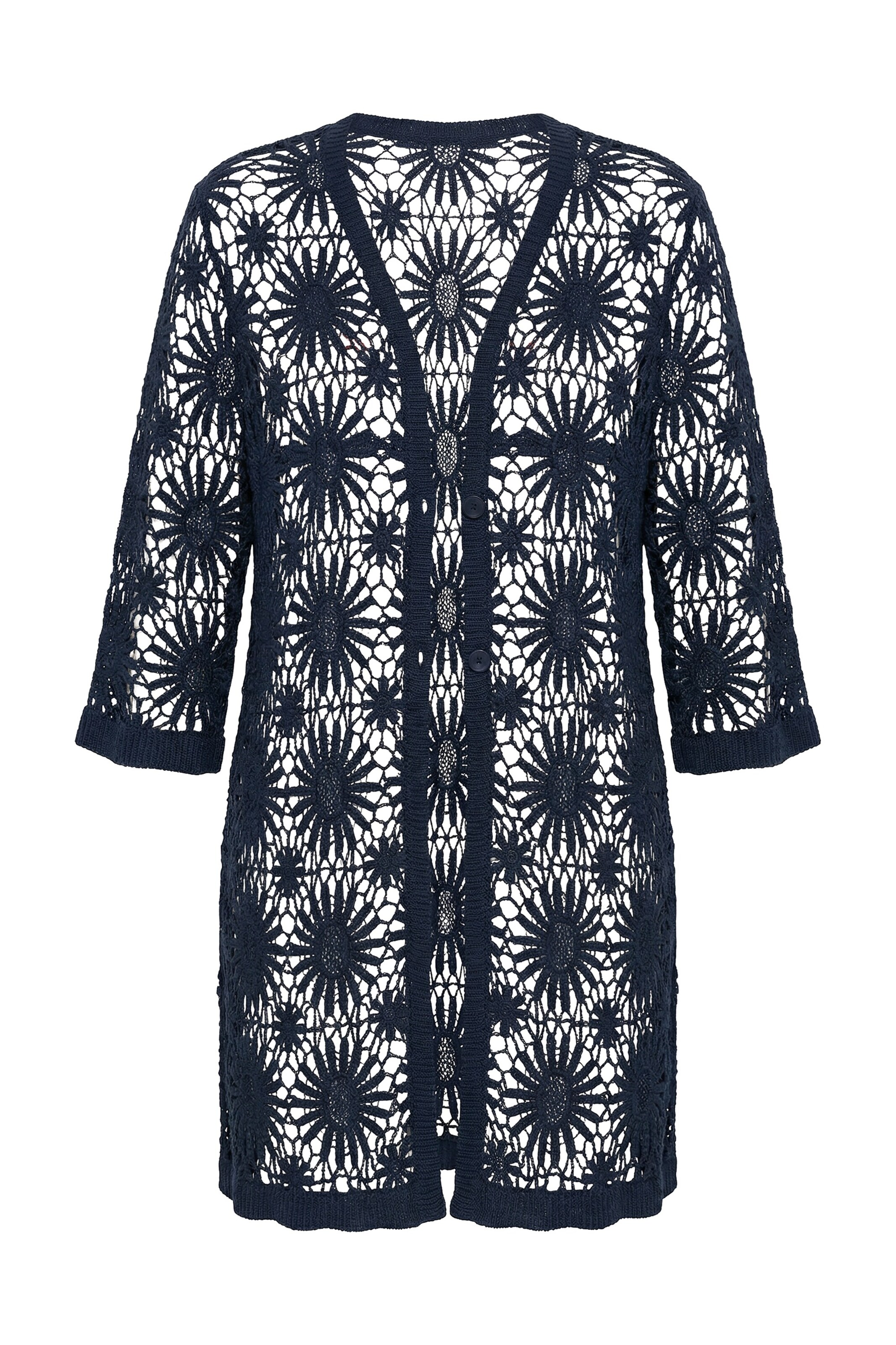 Ulla Popken Strickjacke in Blau: Vorderseite