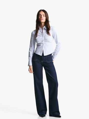 Chemisier Bershka en bleu