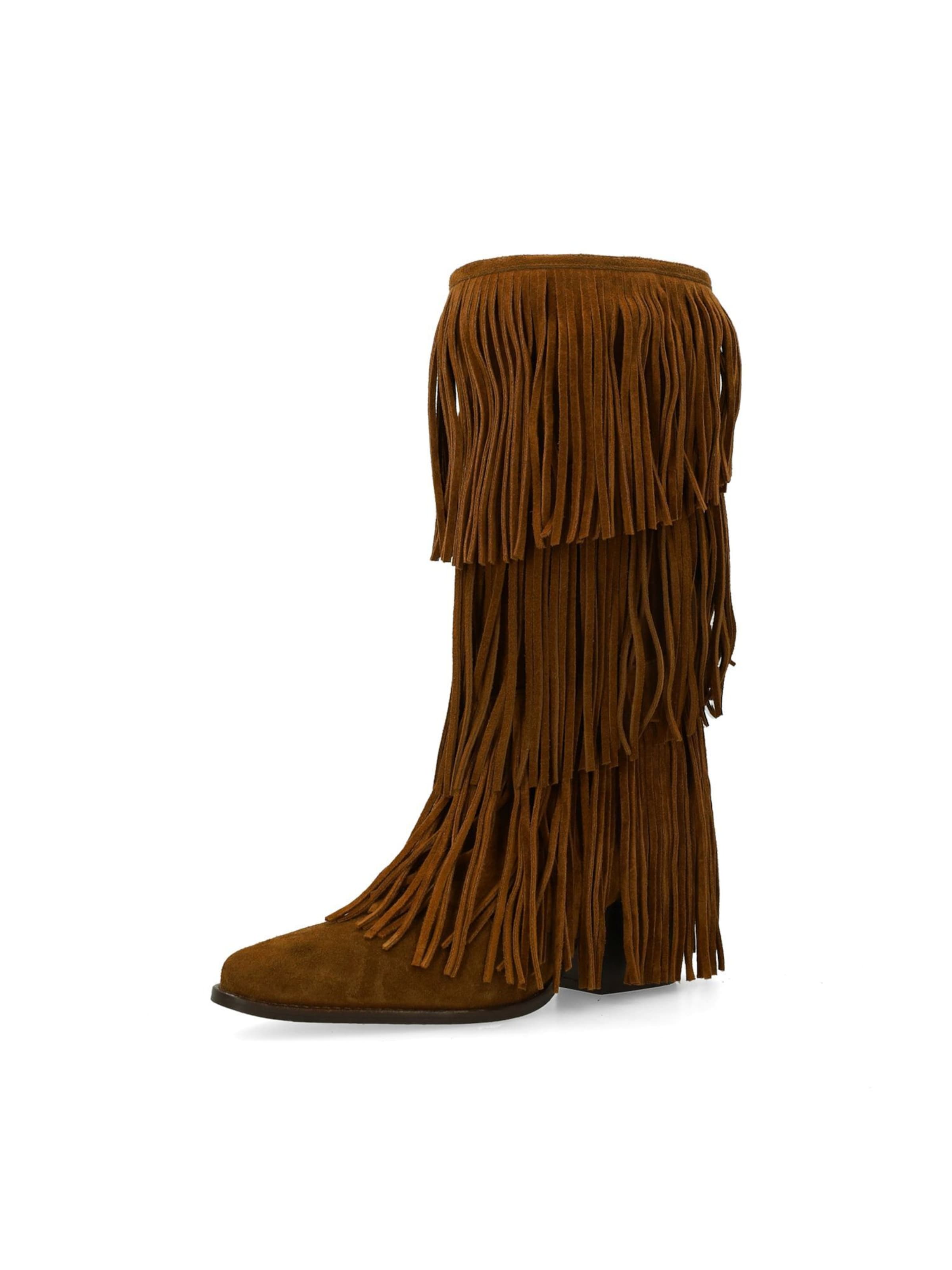 Bottes de cowboy SACHA en marron : devant
