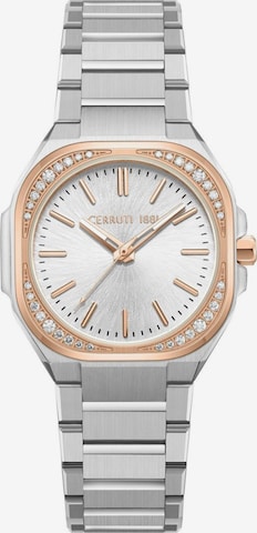 Montre à affichage analogique CERRUTI 1881 en argent : devant