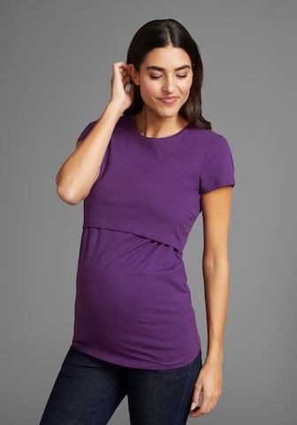 Neun Monate Shirt in Lila: Vorderseite