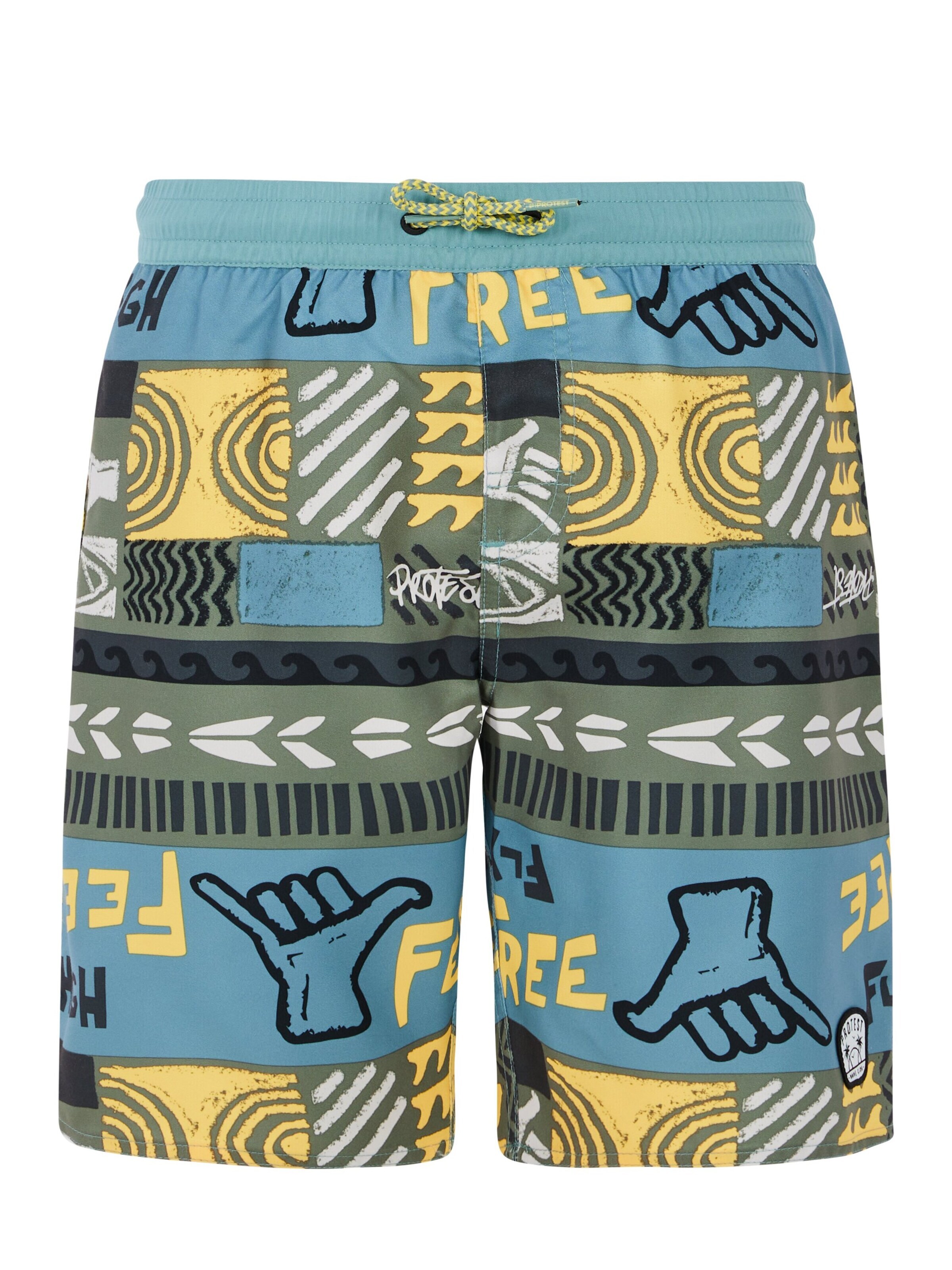 PROTEST Badeshorts 'PRTRonald JR'‌‌‌‌‌‌‌‌ in Grün: Vorderseite