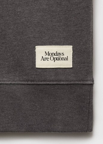 MANGO MAN Sweatshirt 'Labelp' in Grau
