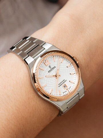 Montre à affichage analogique 'Rive Collection Swiss' FESTINA en argent : devant