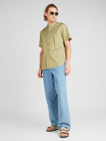 TOMMY HILFIGER - Regular Fit Camisa 'Flex Mao' em verde