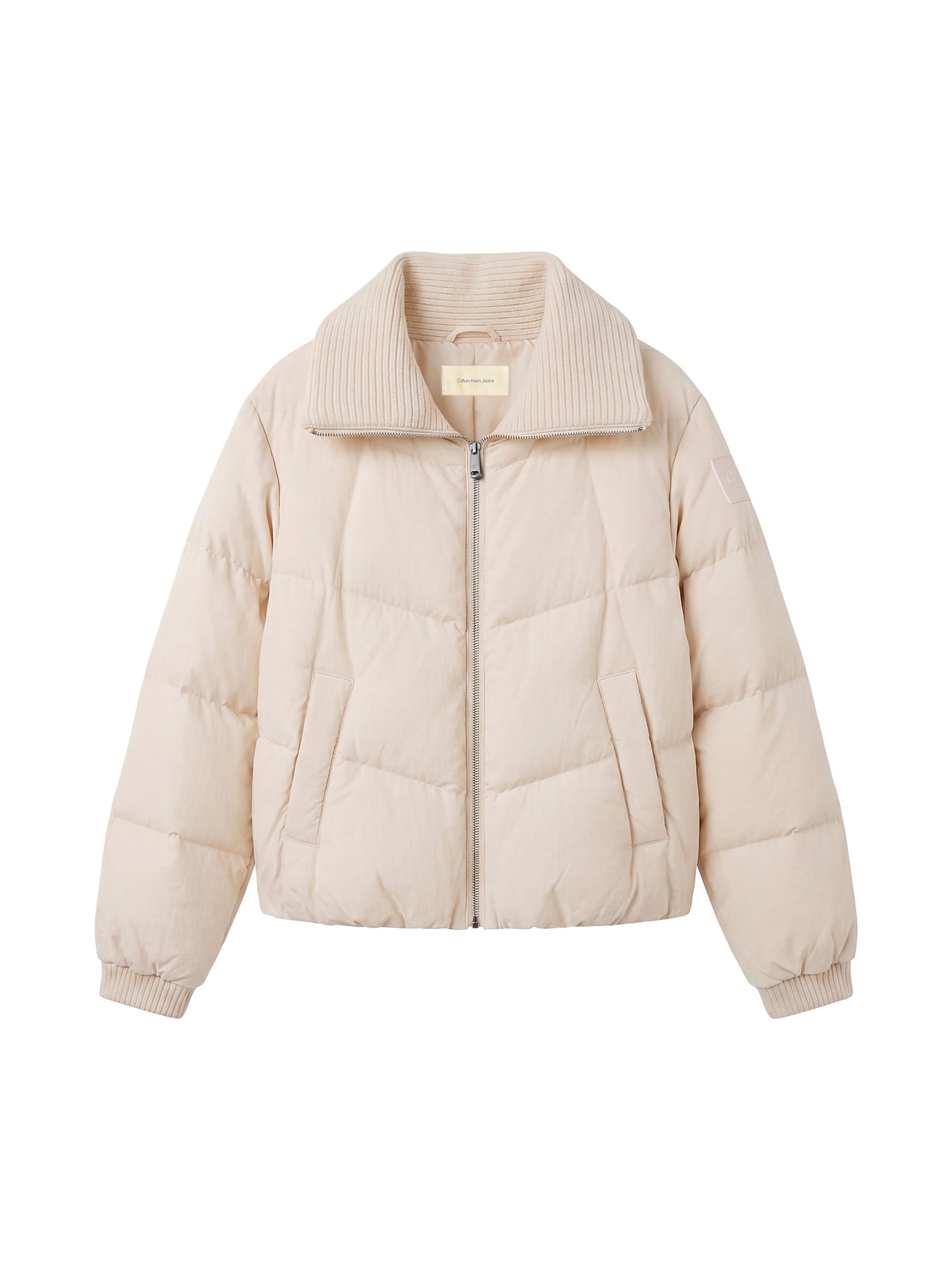 Calvin Klein Jeans Regular Jacke in Beige: Vorderseite