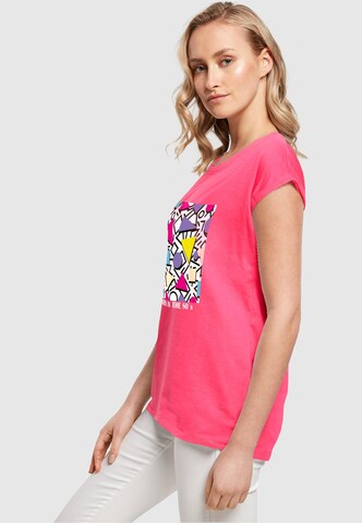 Mister Tee Shirt 'Geometric Retro' in Pink