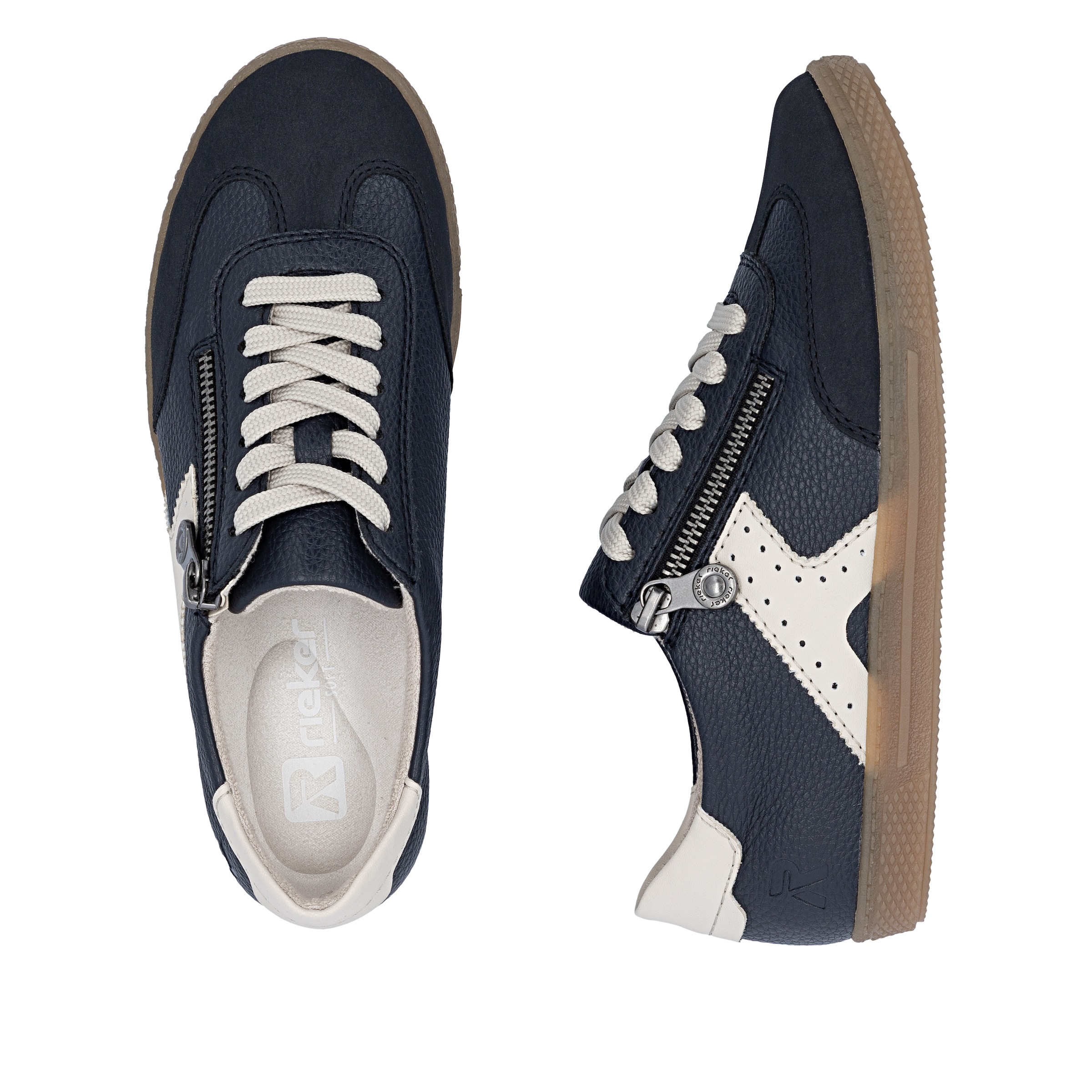 Baskets basses Rieker en bleu