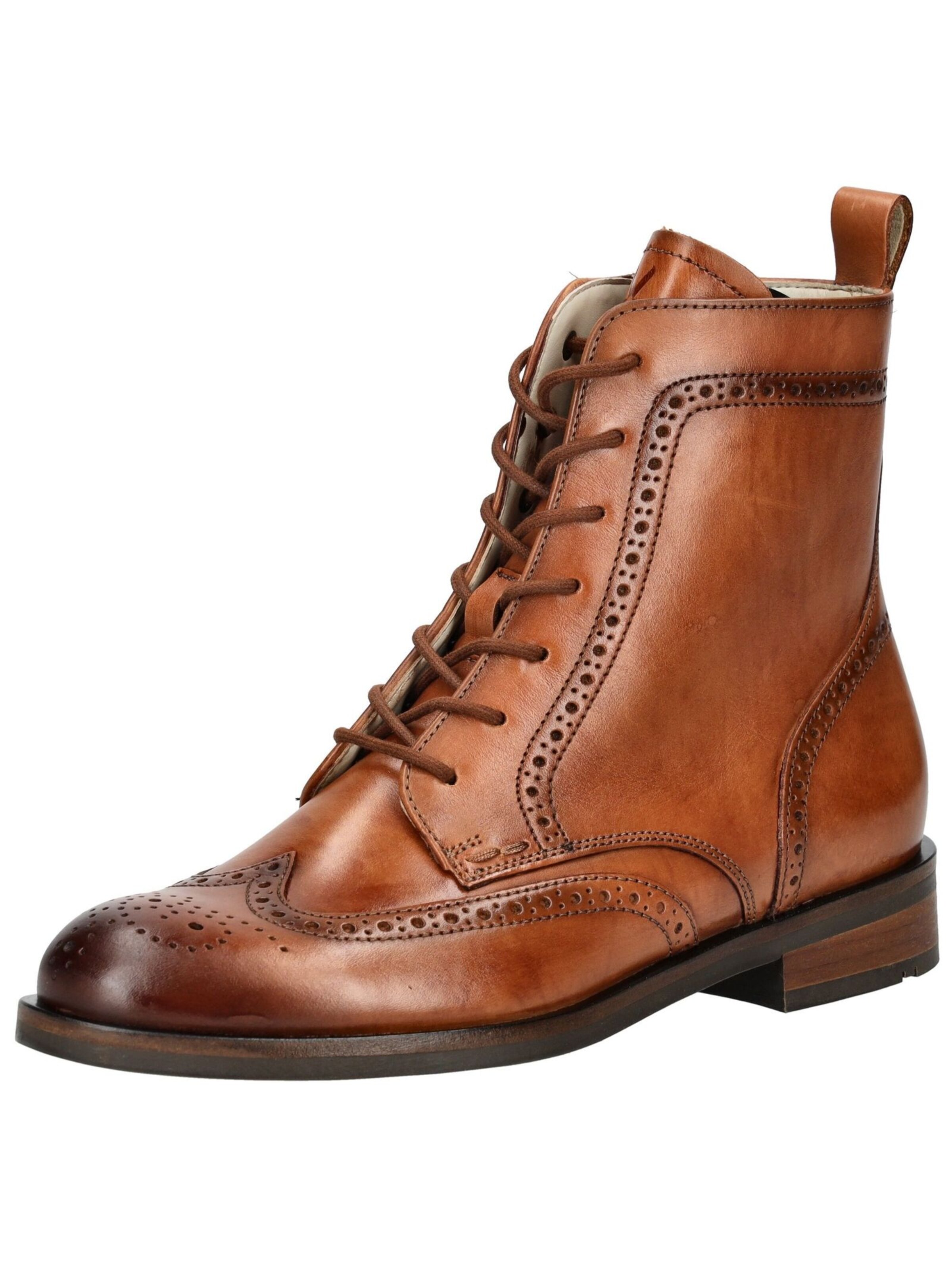 Bottines à lacets LLOYD SELECTED en marron : devant