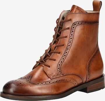 Bottines à lacets LLOYD SELECTED en marron : devant