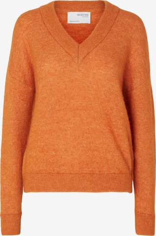 SELECTED FEMME Trui 'Maline' in Oranje: voorkant