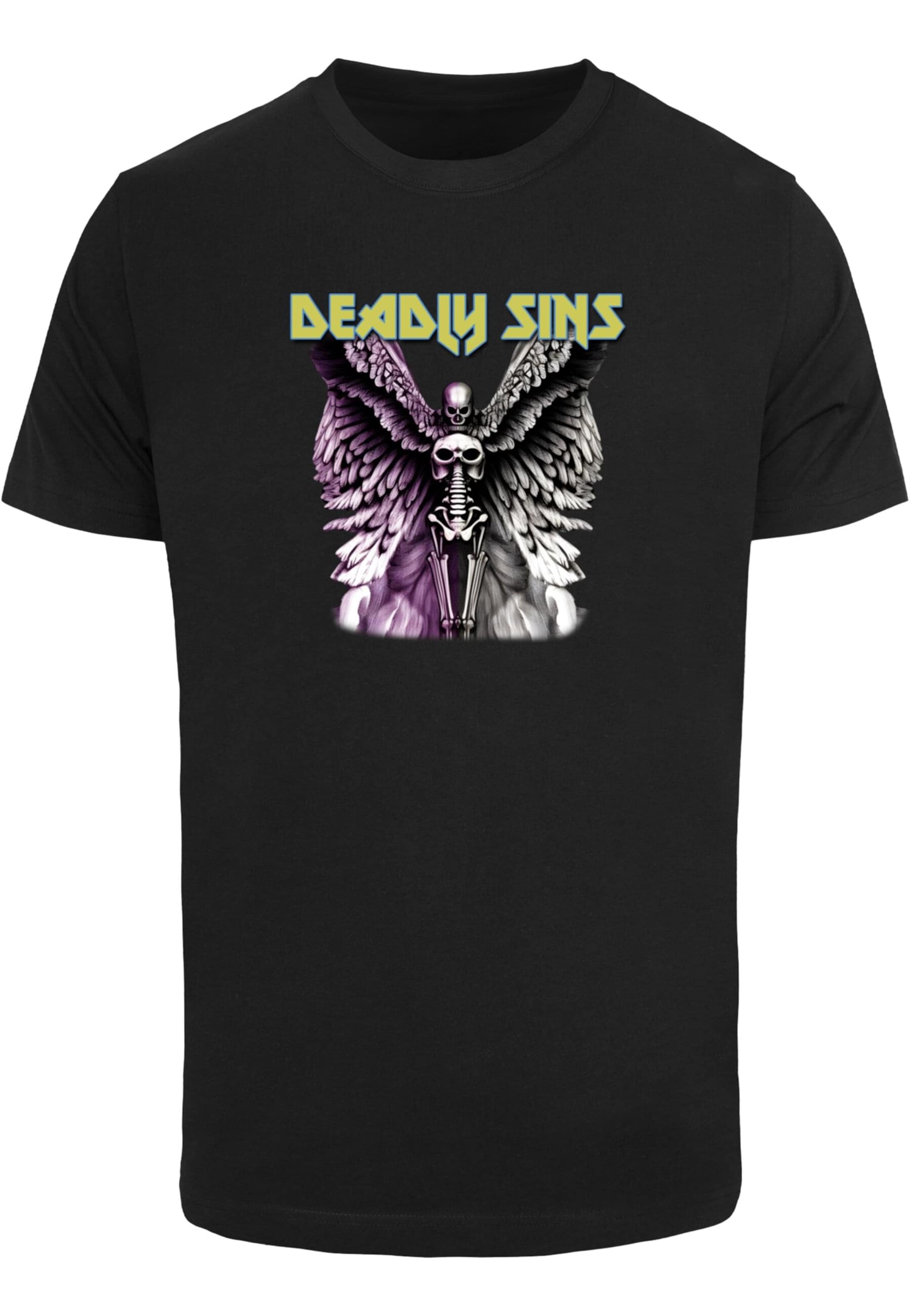 Mister Tee - Camiseta 'Deadly Sins' en negro: frente