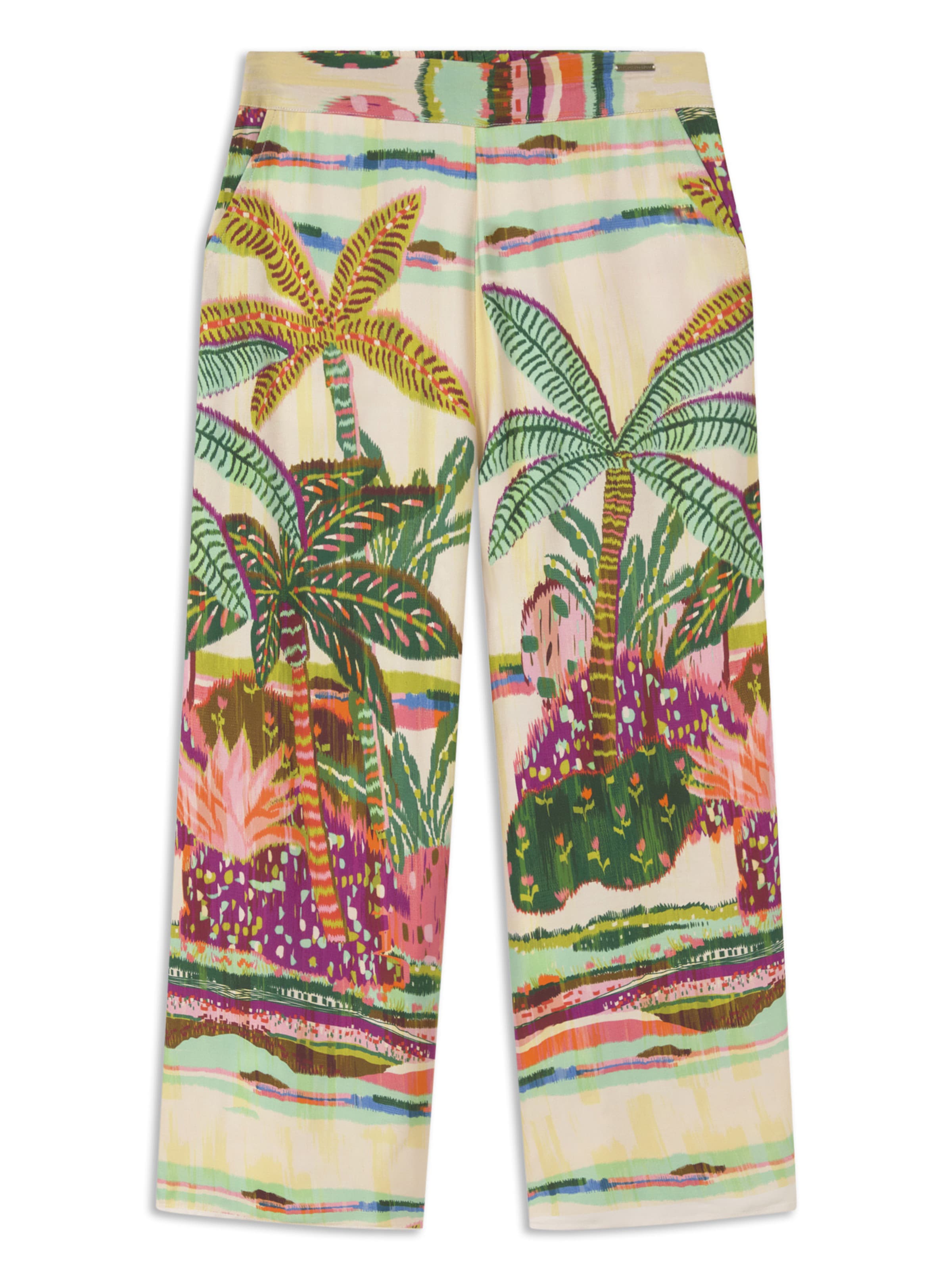 Lola Casademunt Nohavice - žltá / zelená / ružová / šedobiela, Produkt