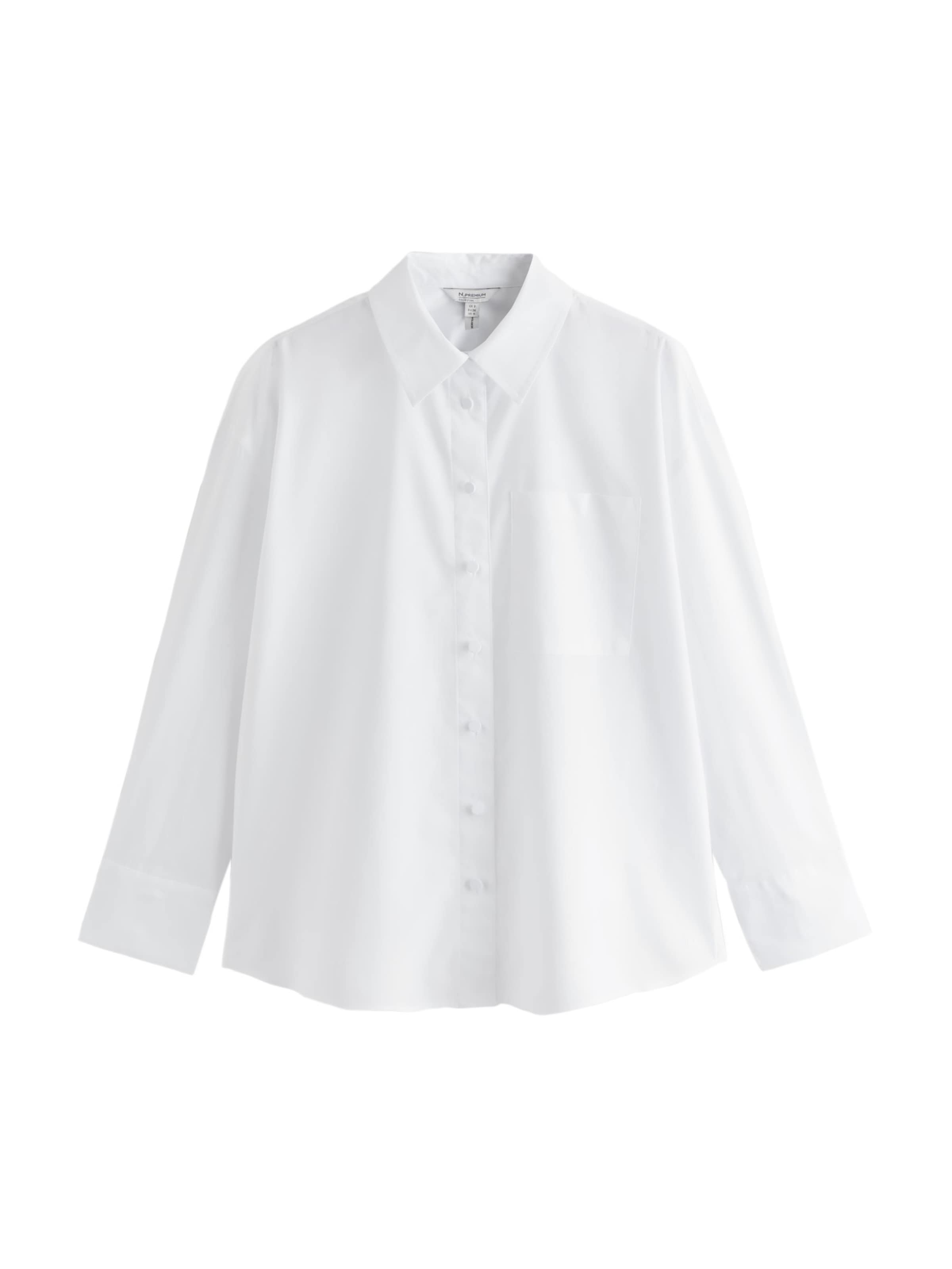 Next Bluse 'N. Premium' in weiß, Produktansicht