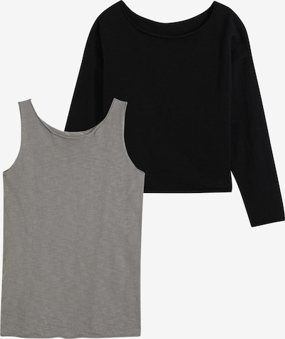 bonprix Set: Pullover und Top in XS in dunkelgrau / schwarz, Produktansicht
