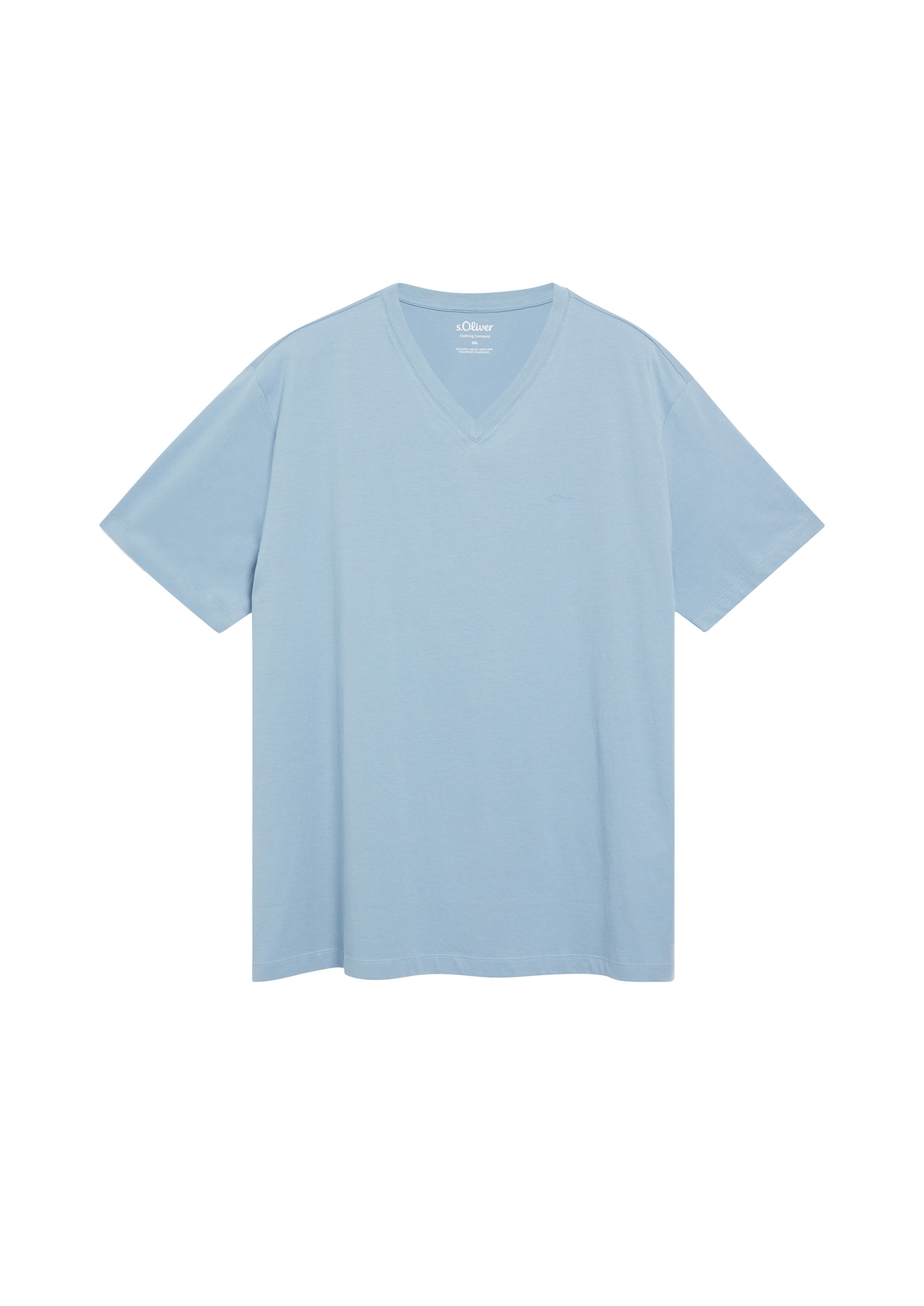 s.Oliver Men Big Sizes Shirt in Blue: front