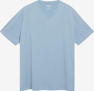 s.Oliver Men Big Sizes Shirt in Blue: front