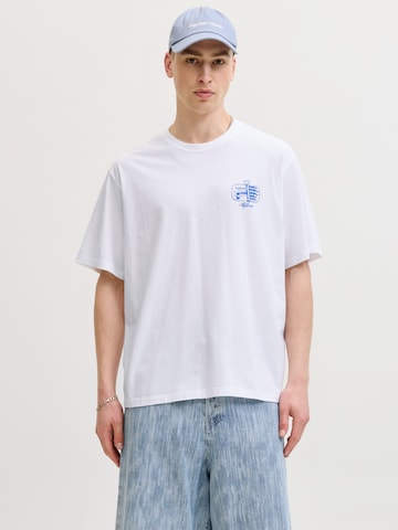 JACK & JONES Tričko 'JORVACATION' – bílá: přední strana