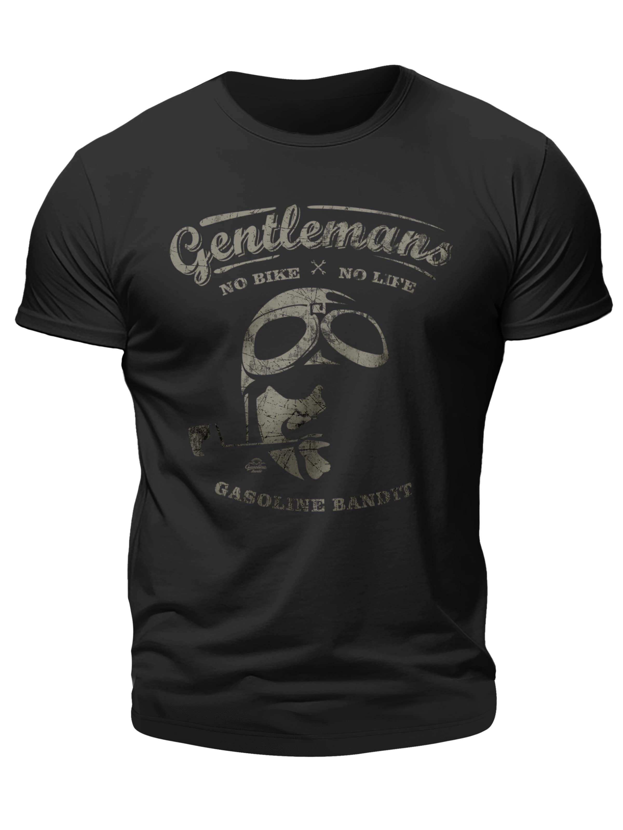 Gasoline Bandit Shirt 'Gentlemans' in Black: front