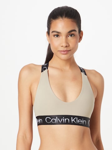 Calvin Klein Sport صدرية حمالة صدر بلون رمادي: الأمام