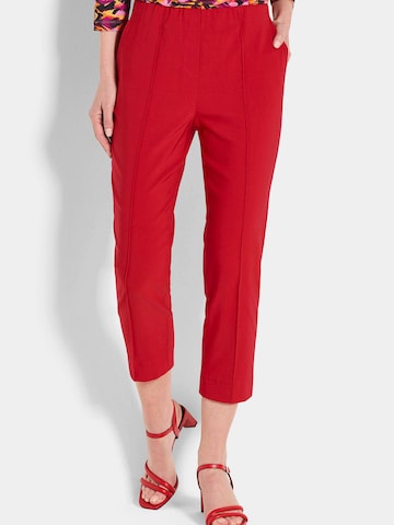 Skinny Pantalon à plis 'LOUISA' Goldner en rouge : devant