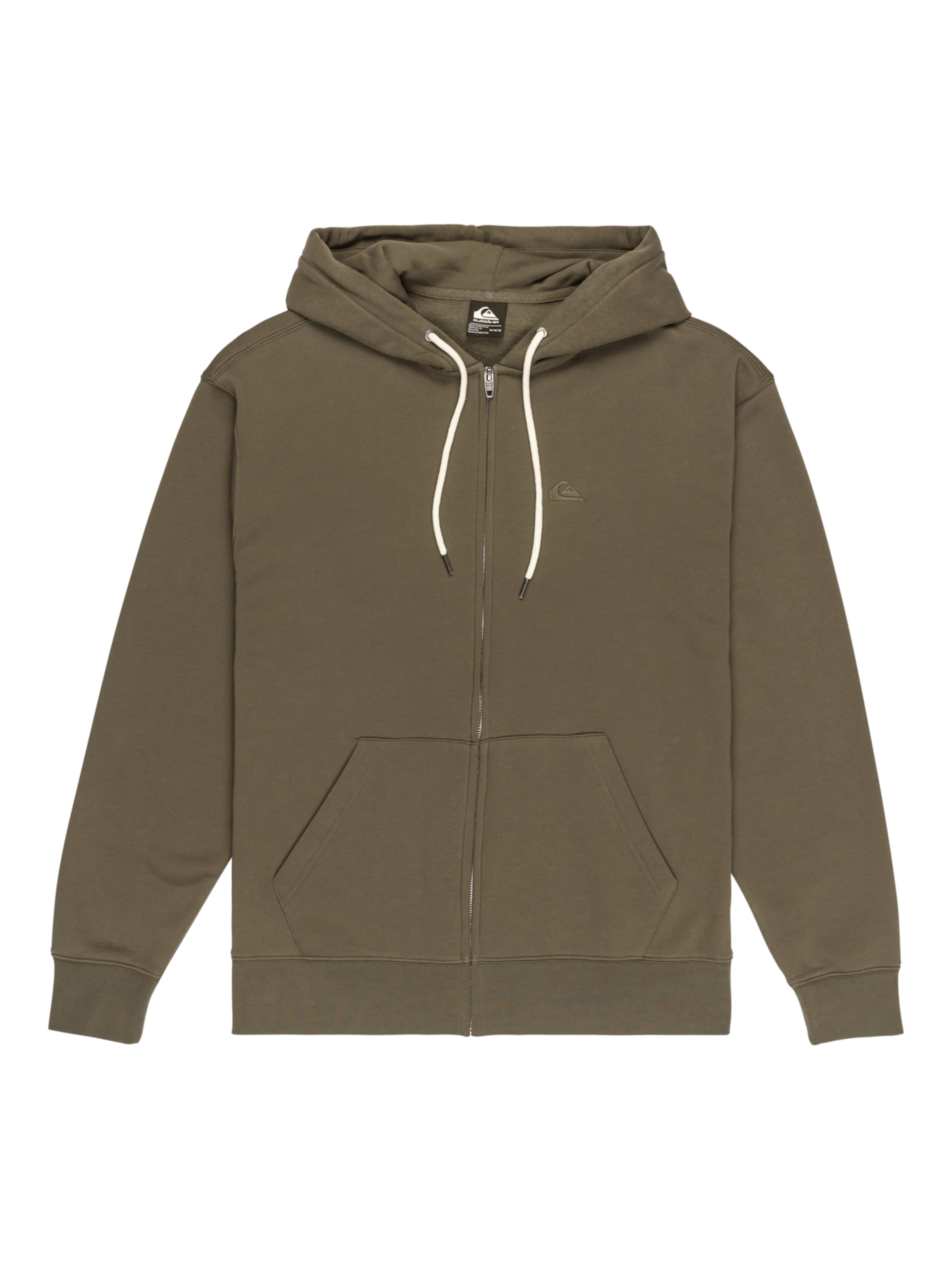QUIKSILVER Zip-Up Hoodie 'Salt Water' in Green: front