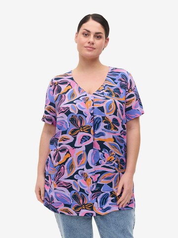 Zizzi - Blusa 'XFLORA' em mistura de cores: frente