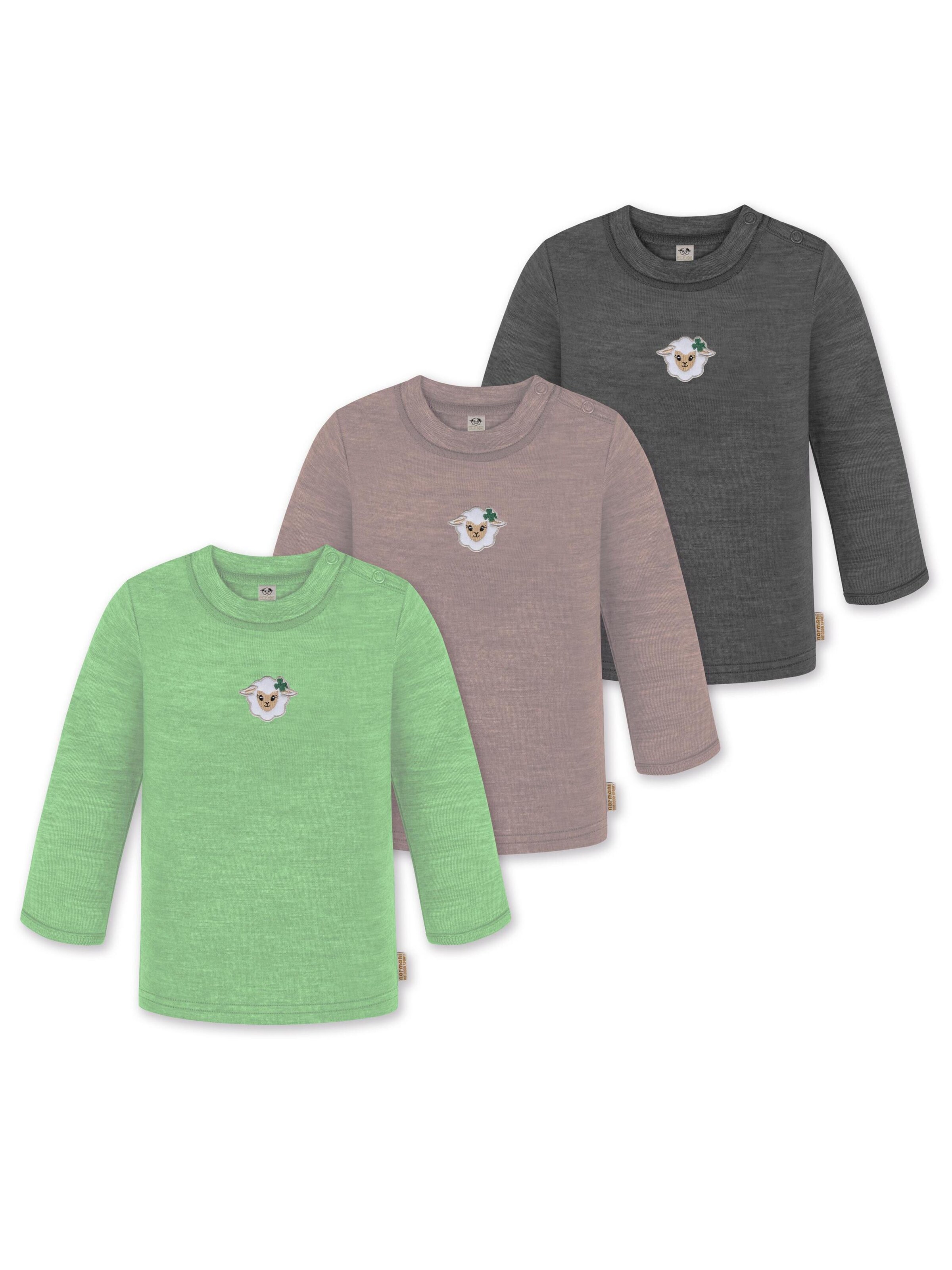 normani Shirt 'Taupo' in Grau: Vorderseite