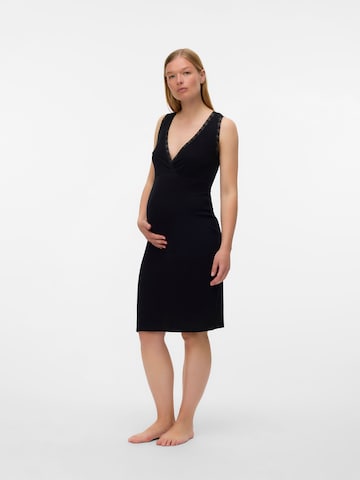 Chemise de nuit 'MLLOTUS' MAMALICIOUS en noir