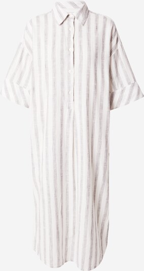 KnowledgeCotton Apparel Robe-chemise en marron / blanc, Vue avec produit