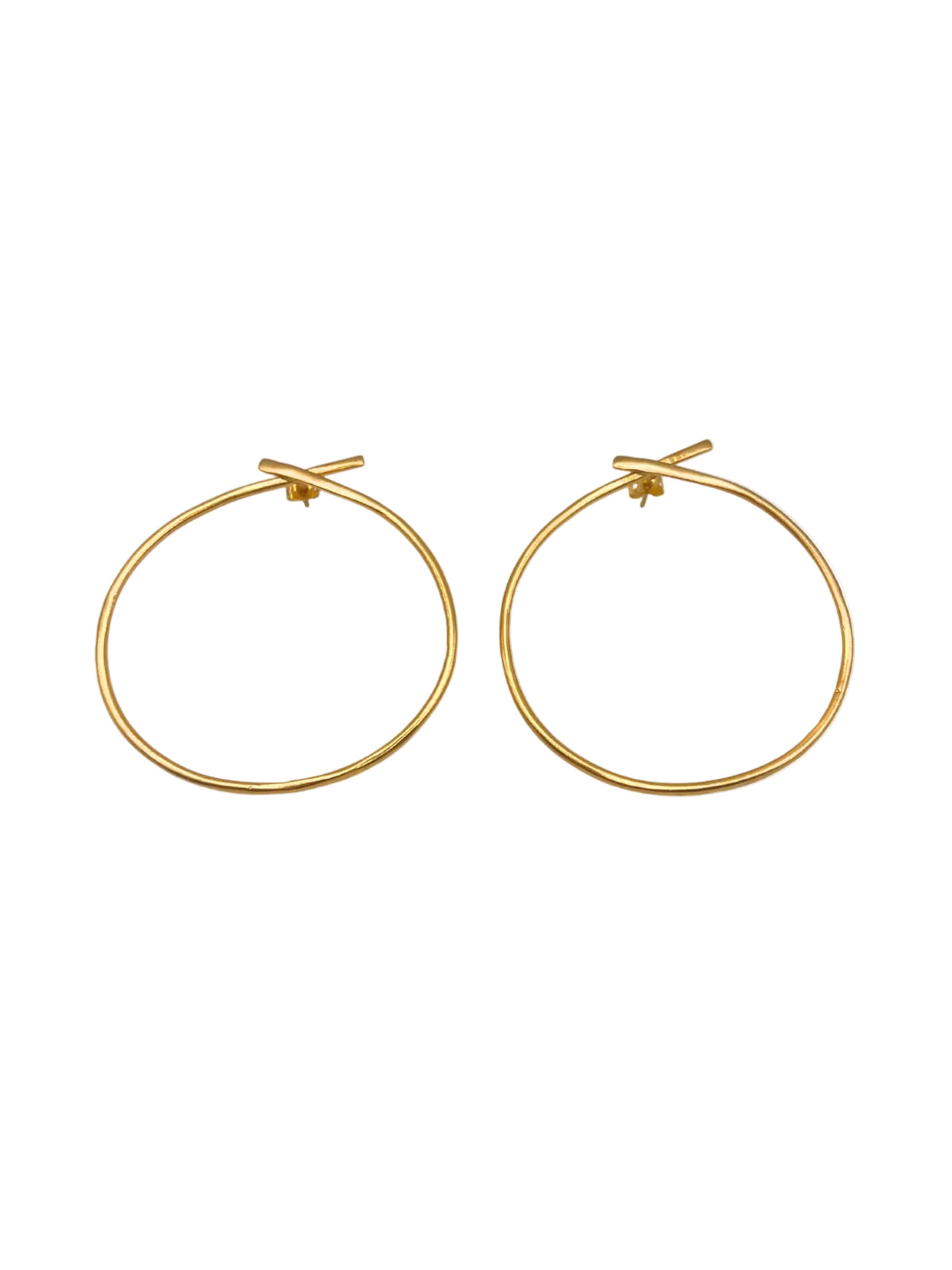 Les Reines Øreringe 'Golden Delphi' i guld: forside