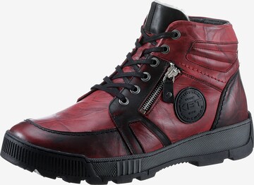 KRISBUT Lace-Up Boots in Red: front