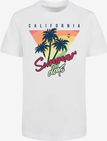 F4NT4STIC Shirt 'California Summer Days Palm' in White: front