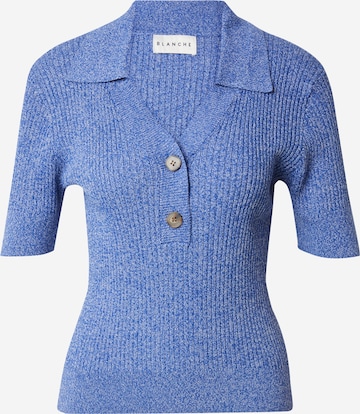 Pull-over Blanche en bleu : devant