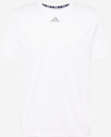 Tricou funcțional 'Hiit Slogan' de la ADIDAS PERFORMANCE pe alb: față