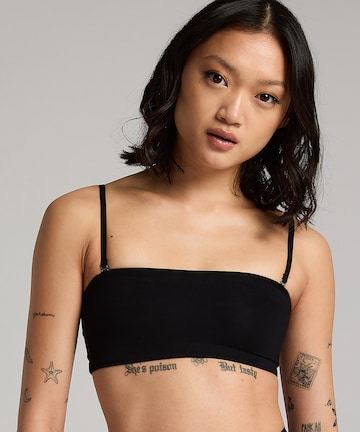 Hunkemöller Bandeau Bra in Black: front
