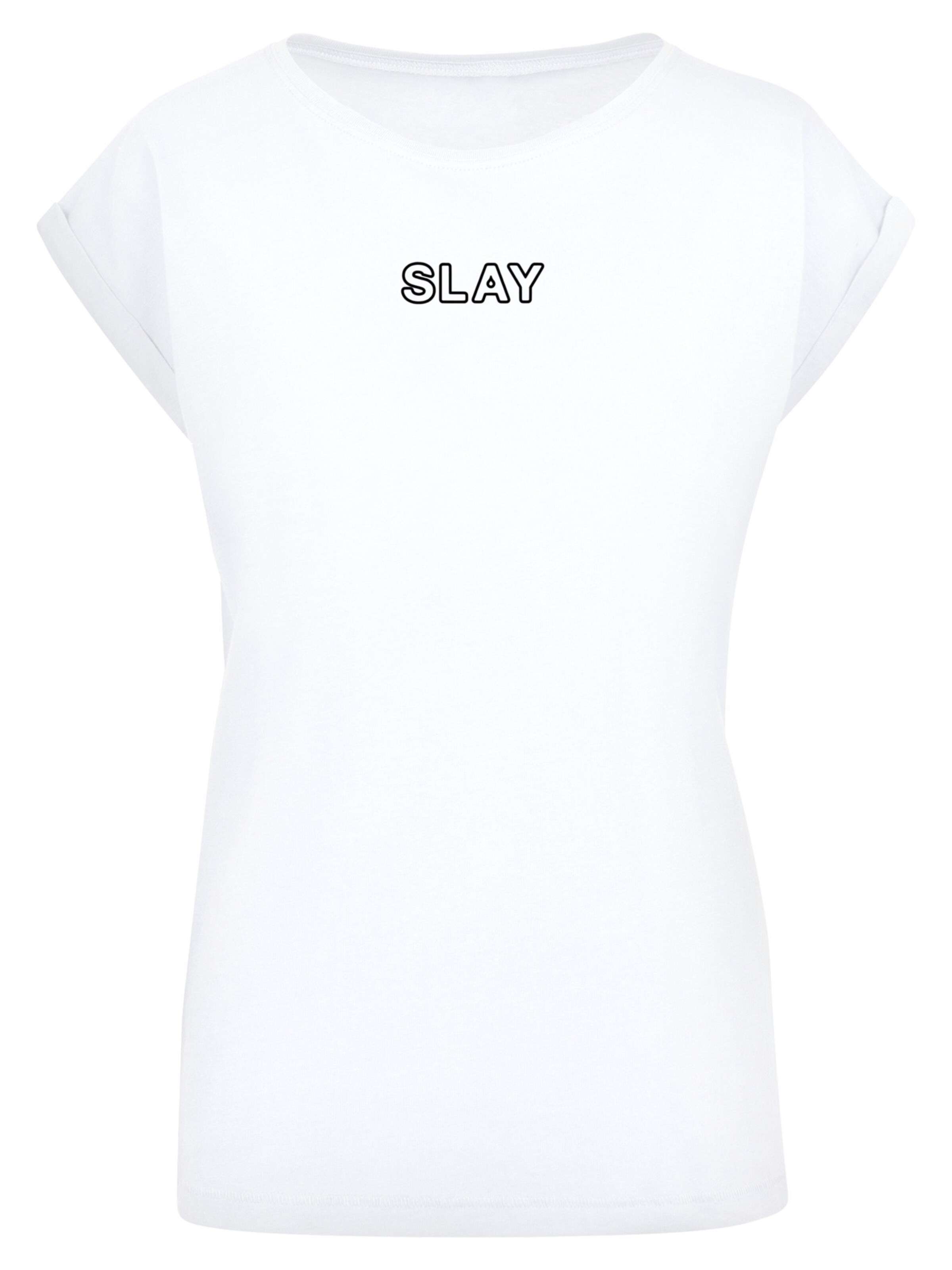 F4NT4STIC Shirt 'Slay' in Wit: voorkant