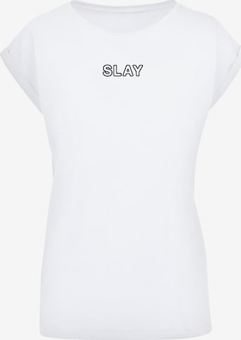 T-shirt 'Slay' F4NT4STIC en blanc : devant