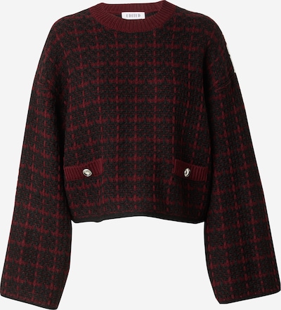 EDITED Jersey 'Joeline' en rojo oscuro / negro, Vista del producto